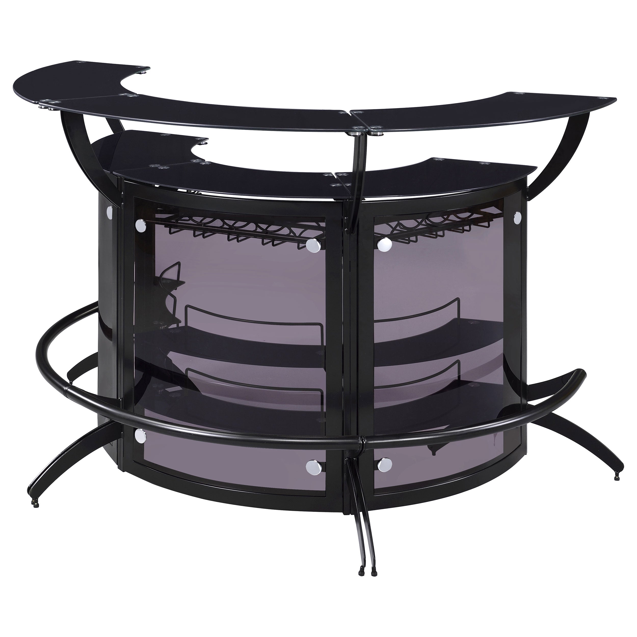 Dallas Curved Freestanding Home Bar Cabinet