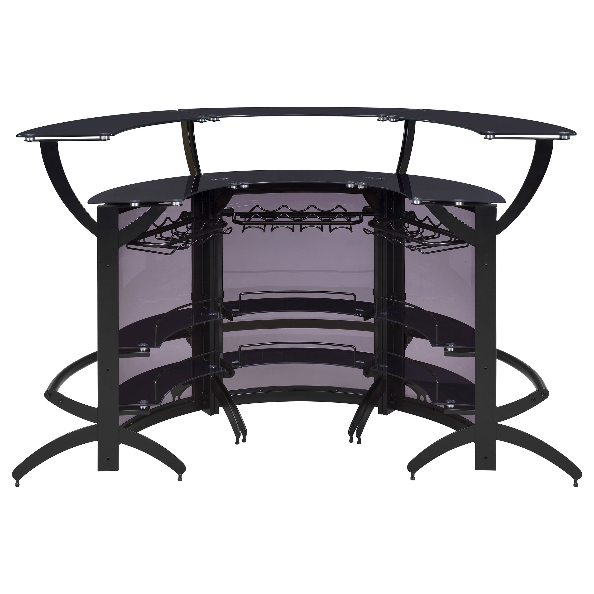 Dallas Curved Freestanding Home Bar Cabinet