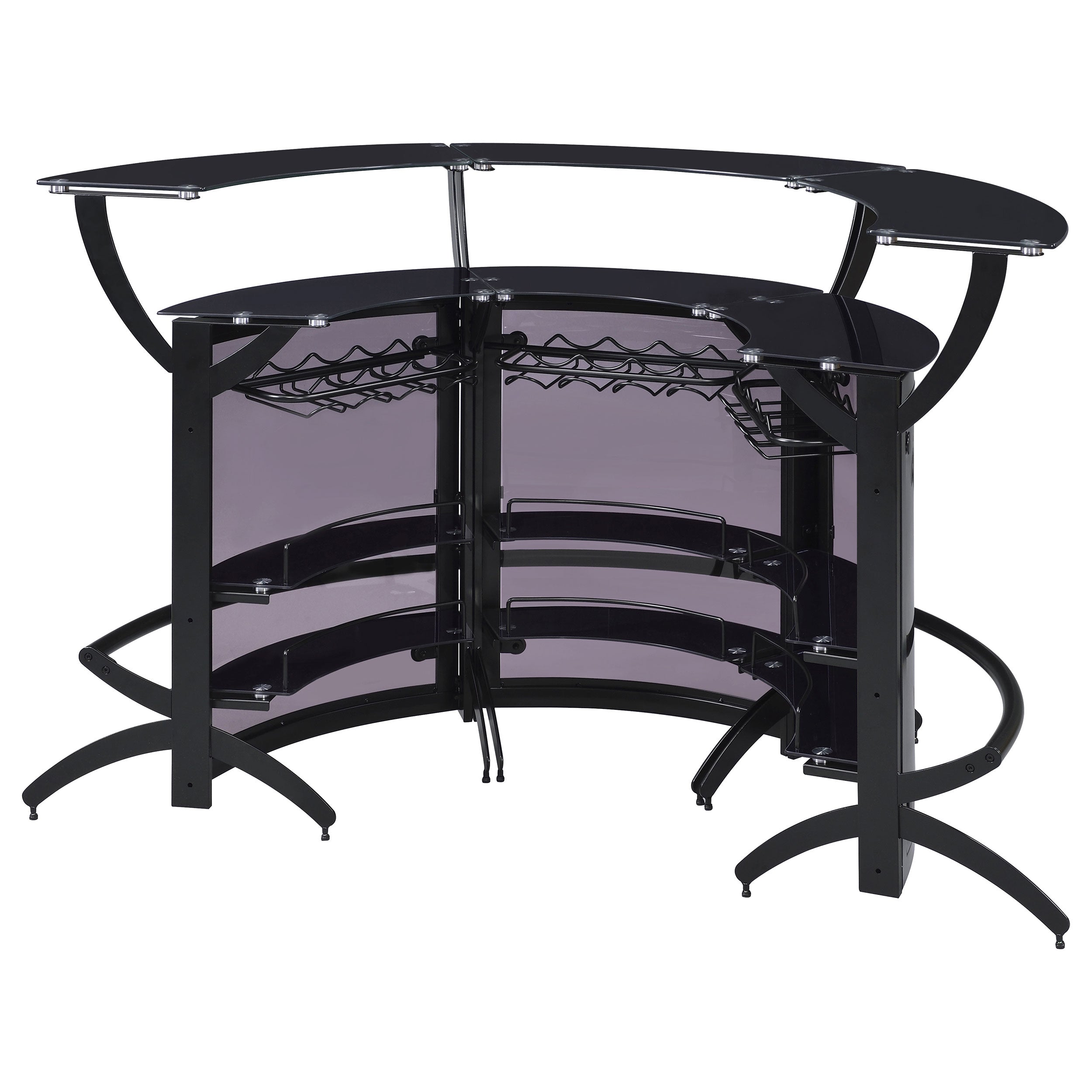 Dallas Curved Freestanding Home Bar Cabinet