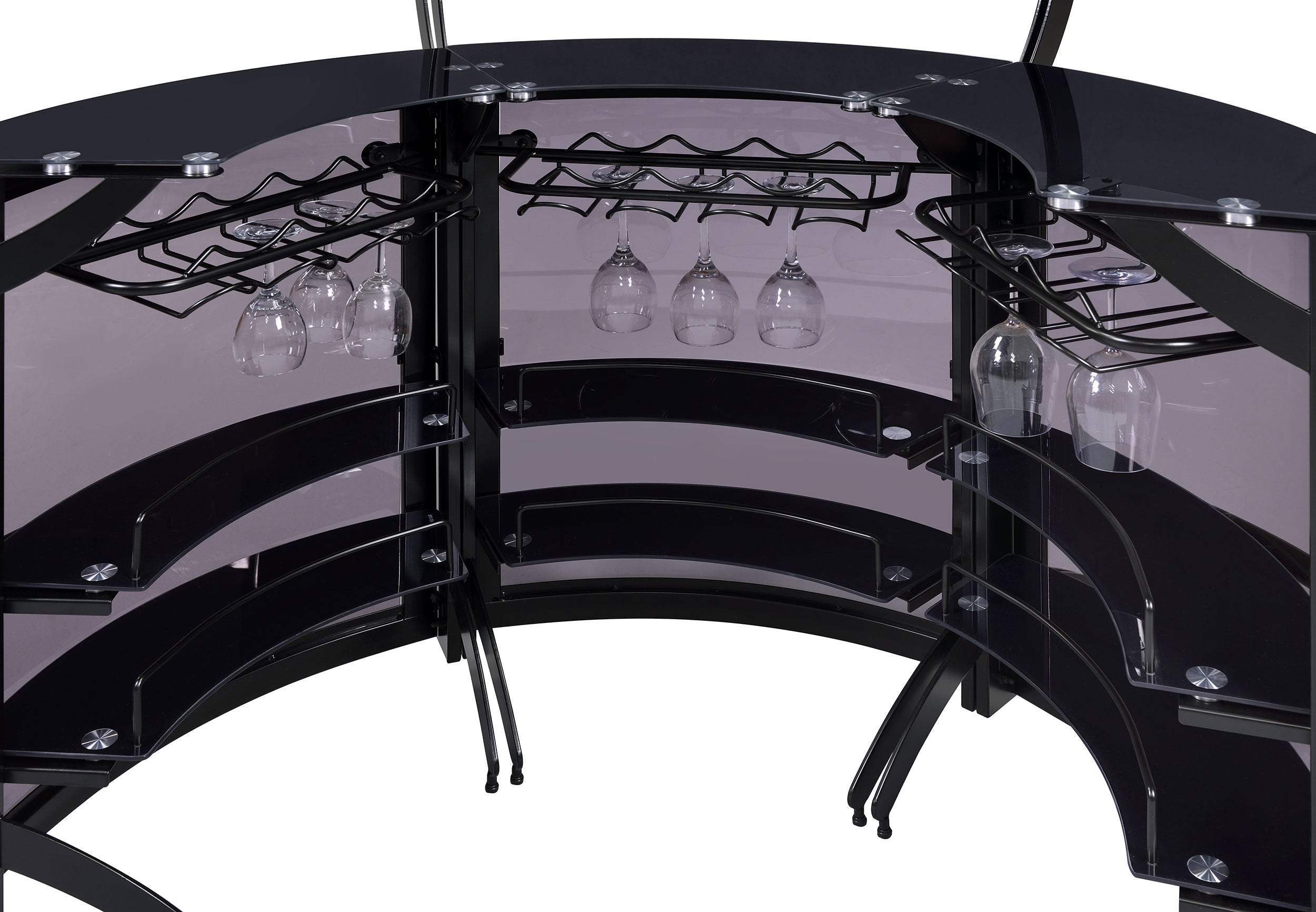 Dallas Curved Freestanding Home Bar Cabinet