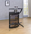 Dallas 2-shelf Curved Freestanding Home Bar Cabinet