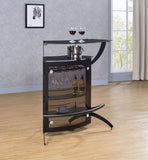Dallas 2-shelf Curved Freestanding Home Bar Cabinet