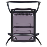 Dallas 2-shelf Curved Freestanding Home Bar Cabinet