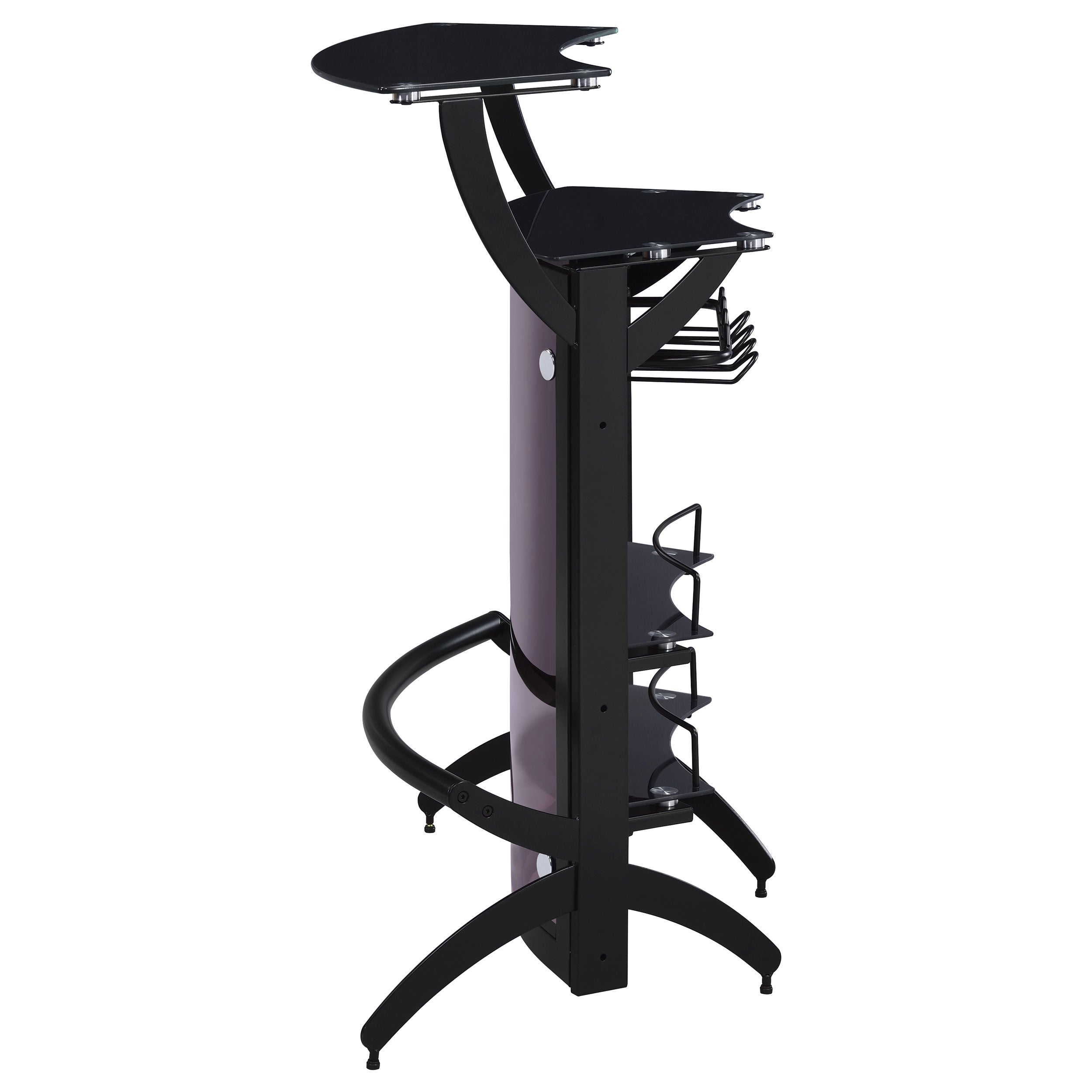 Dallas 2-shelf Curved Freestanding Home Bar Cabinet