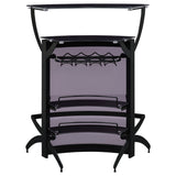 Dallas 2-shelf Curved Freestanding Home Bar Cabinet