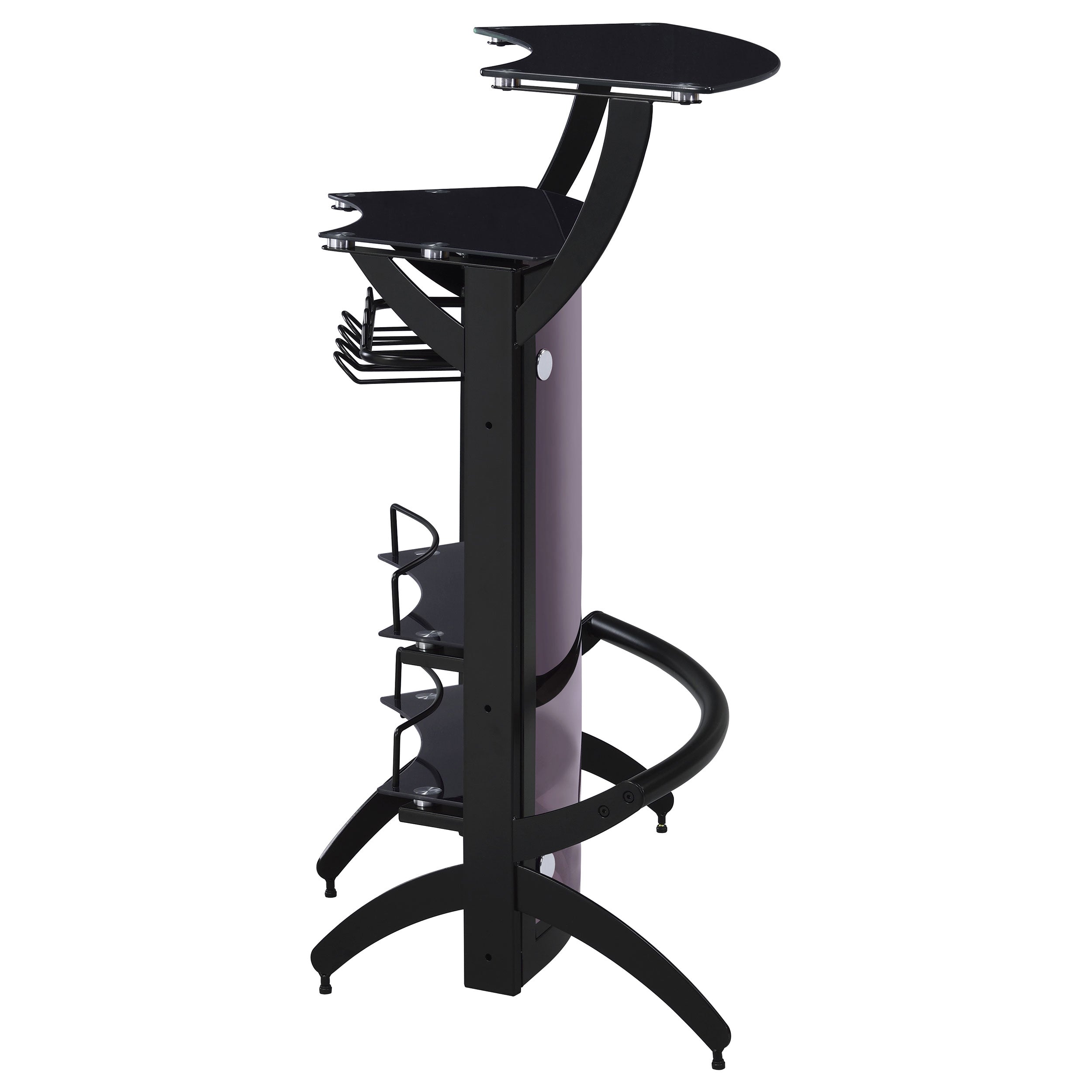 Dallas 2-shelf Curved Freestanding Home Bar Cabinet