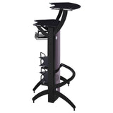 Dallas 2-shelf Curved Freestanding Home Bar Cabinet
