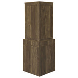 Alviso 1-drawer Corner Home Bar Wine Cabinet Rustic Oak