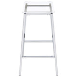 Jovani Acrylic Backless Bar Stool Chrome (Set of 2)
