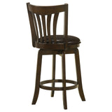 Lambert Wood Counter Height Swivel Bar Chair Dark Cherry