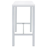 Natividad 5-piece Pub Height Bar Table Set White High Gloss