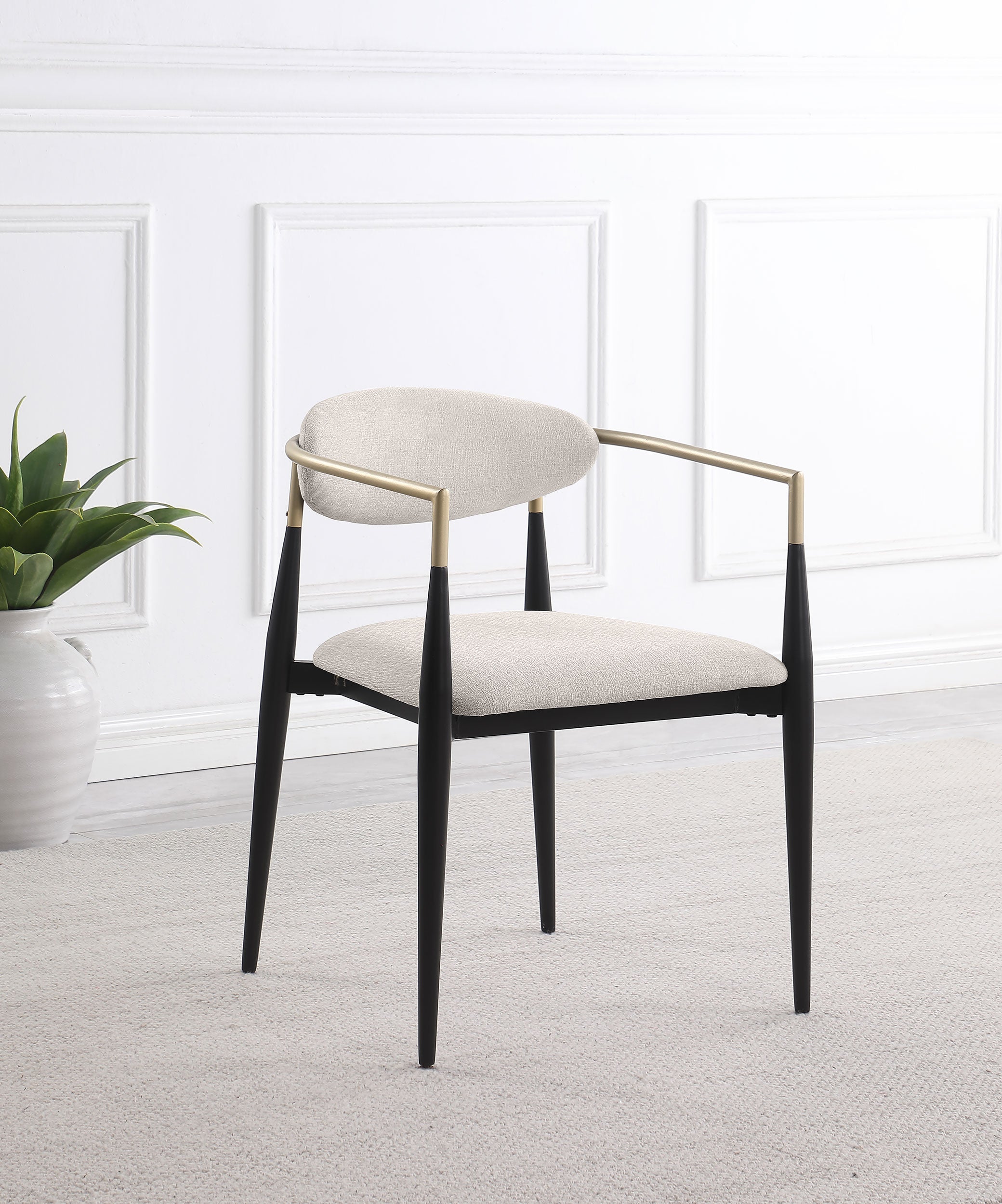 Alexis Fabric Upholstered Dining Arm Chair (Set of 2)