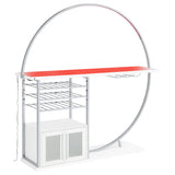 Risley 2-door Circular LED Wine Cabinet High Gloss