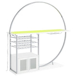 Risley 2-door Circular LED Wine Cabinet High Gloss