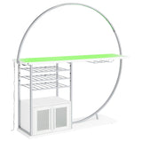 Risley 2-door Circular LED Wine Cabinet High Gloss
