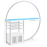 Risley 2-door Circular LED Wine Cabinet High Gloss