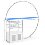 Risley 2-door Circular LED Wine Cabinet High Gloss