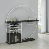 Risley 2-door Circular LED Wine Cabinet High Gloss
