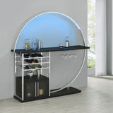 Risley 2-door Circular LED Wine Cabinet High Gloss