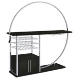 Risley 2-door Circular LED Wine Cabinet High Gloss