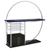 Risley 2-door Circular LED Wine Cabinet High Gloss