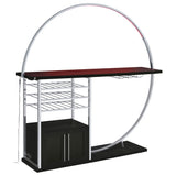 Risley 2-door Circular LED Wine Cabinet High Gloss