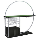 Risley 2-door Circular LED Wine Cabinet High Gloss