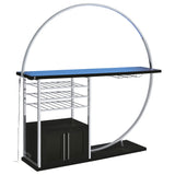 Risley 2-door Circular LED Wine Cabinet High Gloss