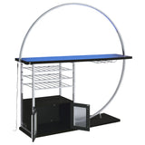 Risley 2-door Circular LED Wine Cabinet High Gloss