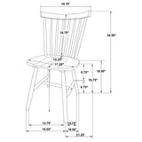 Hollyoak Windsor Wood Dining Side Chair Black (Set of 2)