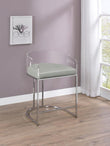 Thermosolis Clear Acrylic Counter Chair Chrome (Set of 2)