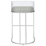 Thermosolis Clear Acrylic Bar Chair Chrome (Set of 2)