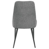 Alan Fabric Upholstered Dining Side Chair Grey (Set of 2)