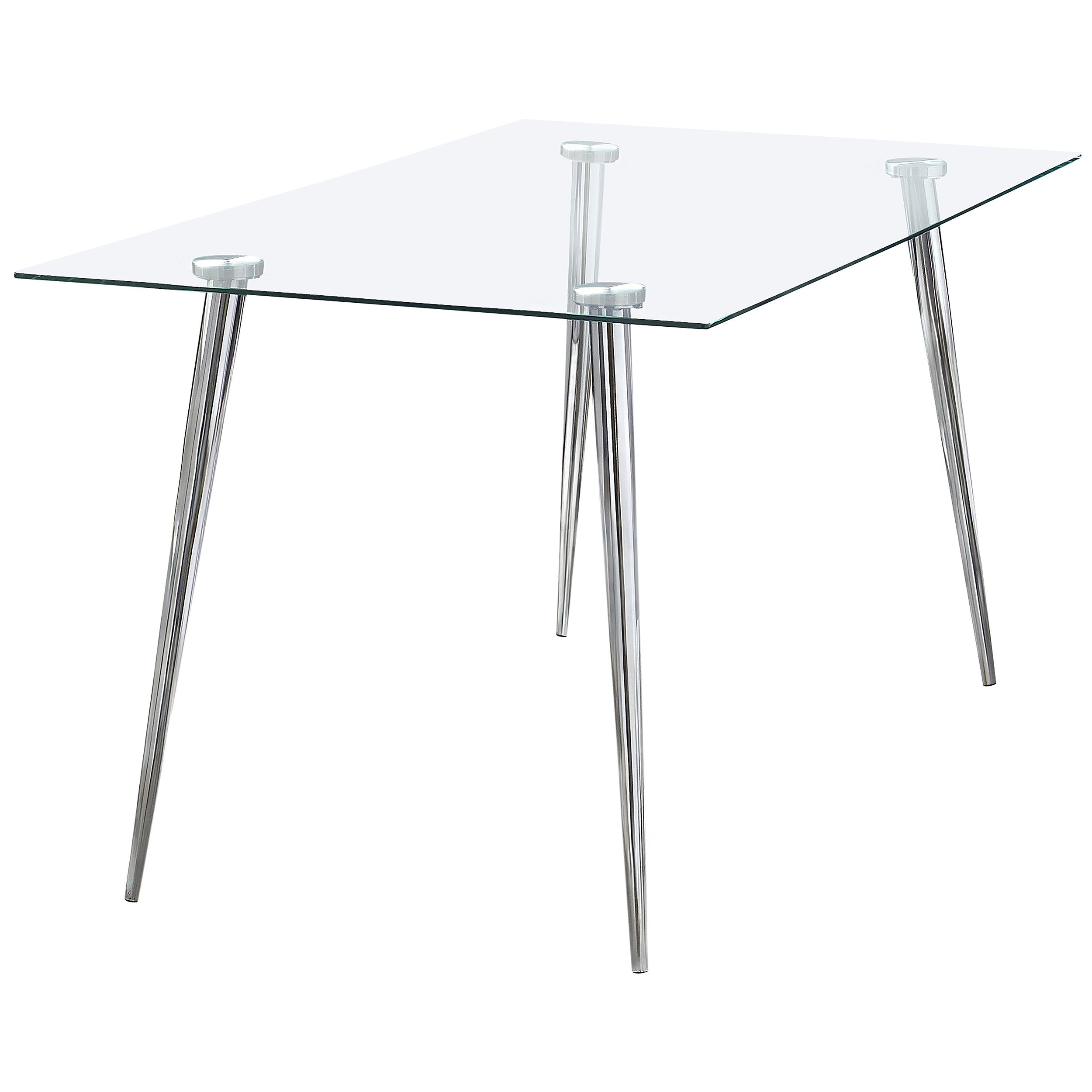 Gilman Rectangular 64-inch Glass Top Dining Table