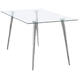 Gilman Rectangular 64-inch Glass Top Dining Table