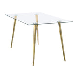 Gilman Rectangular 64-inch Glass Top Dining Table