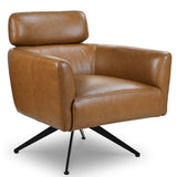 Megan Leather Lounge Chair (Tan)