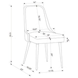 Cabianca Upholstered Dining Side Chair Grey (Set of 2)
