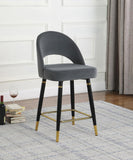 Lindsey Velvet Upholstered Counter Chair (Set of 2)