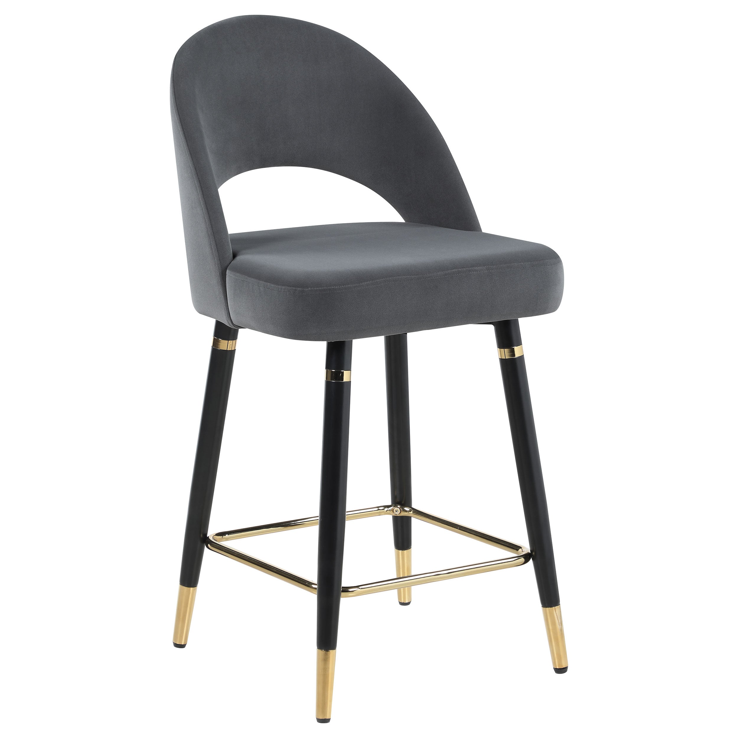 Lindsey Velvet Upholstered Counter Chair (Set of 2)