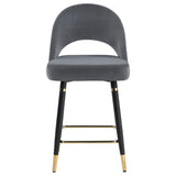 Lindsey Velvet Upholstered Counter Chair (Set of 2)