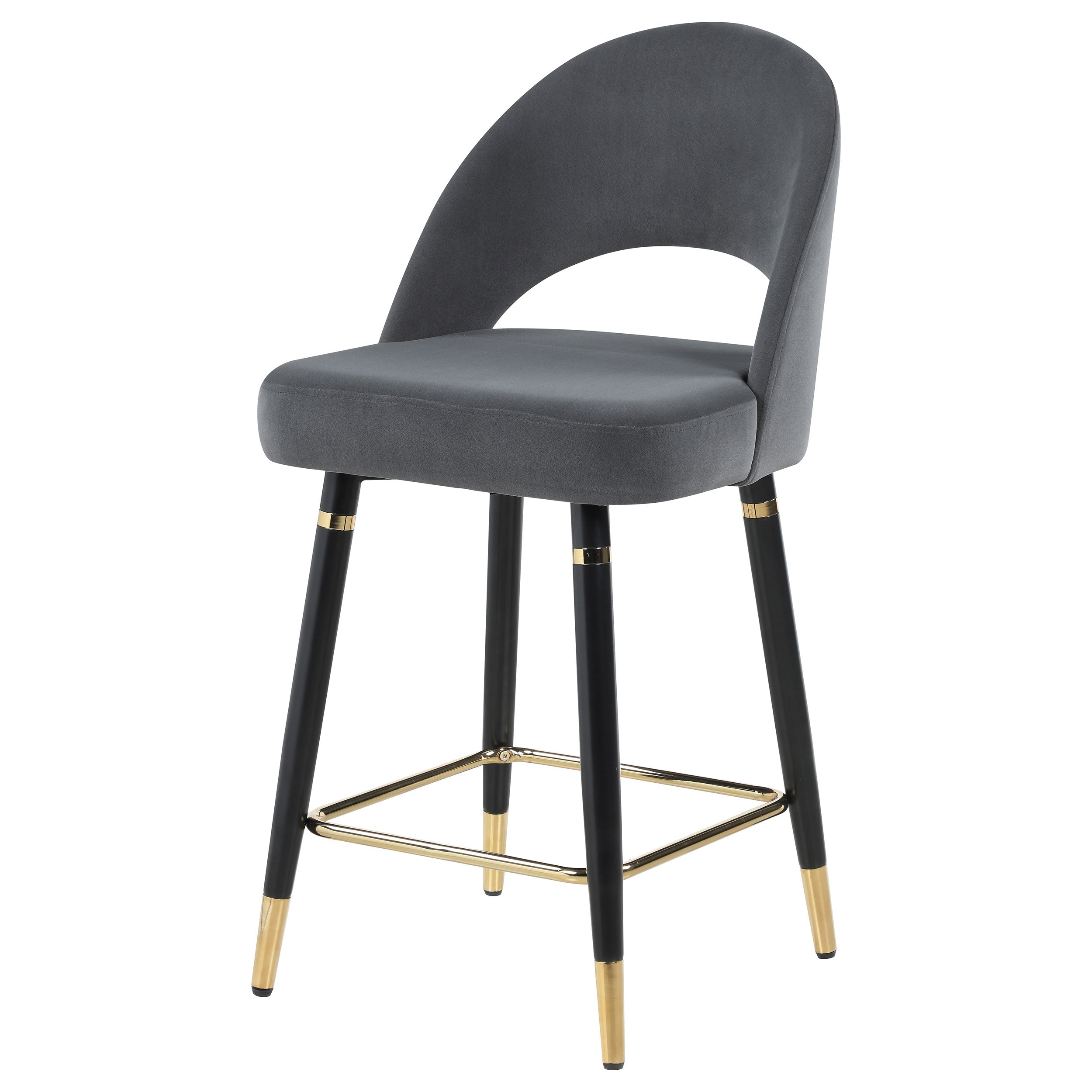 Lindsey Velvet Upholstered Counter Chair (Set of 2)