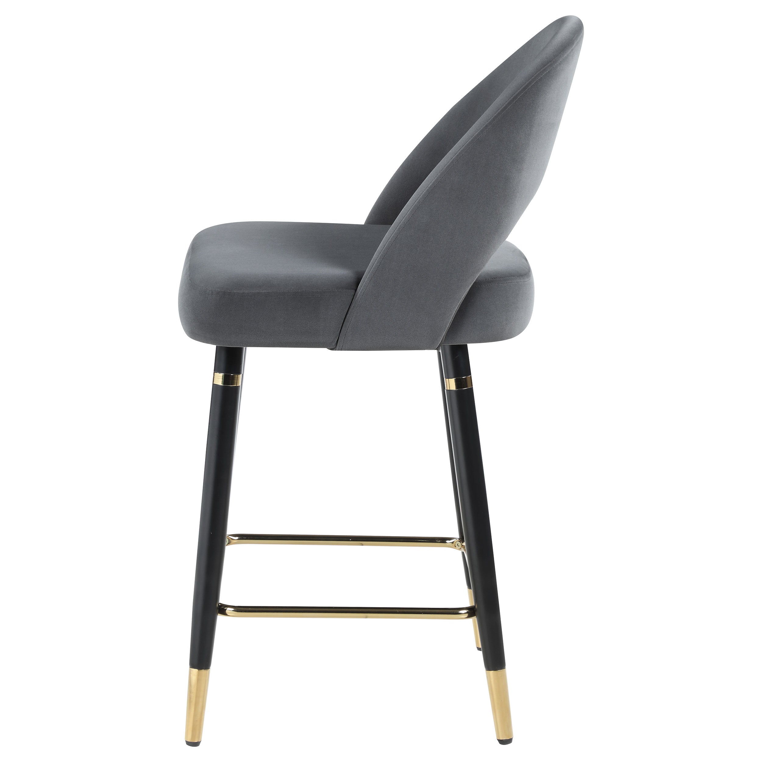 Lindsey Velvet Upholstered Counter Chair (Set of 2)