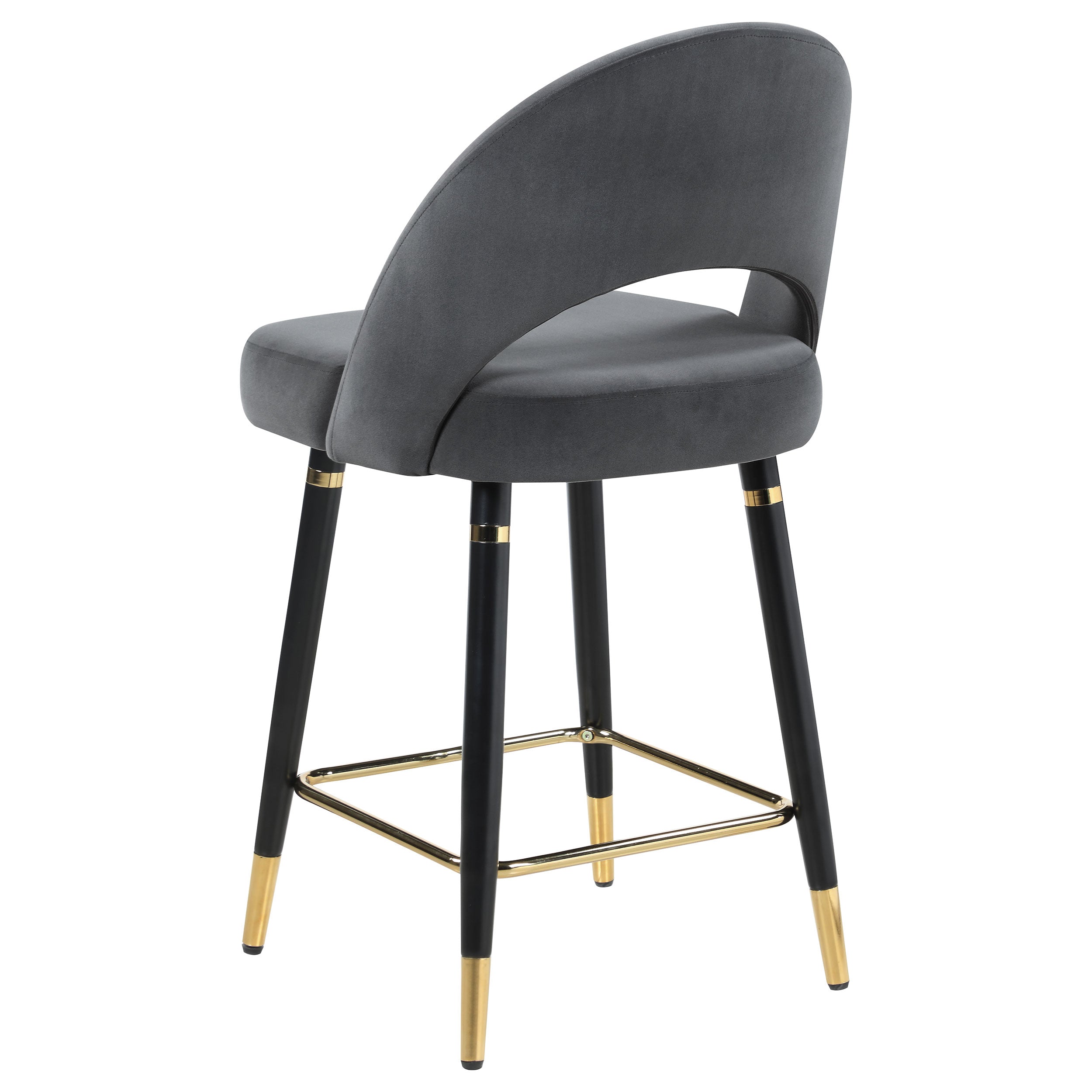 Lindsey Velvet Upholstered Counter Chair (Set of 2)