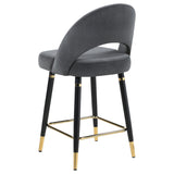 Lindsey Velvet Upholstered Counter Chair (Set of 2)
