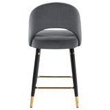 Lindsey Velvet Upholstered Counter Chair (Set of 2)