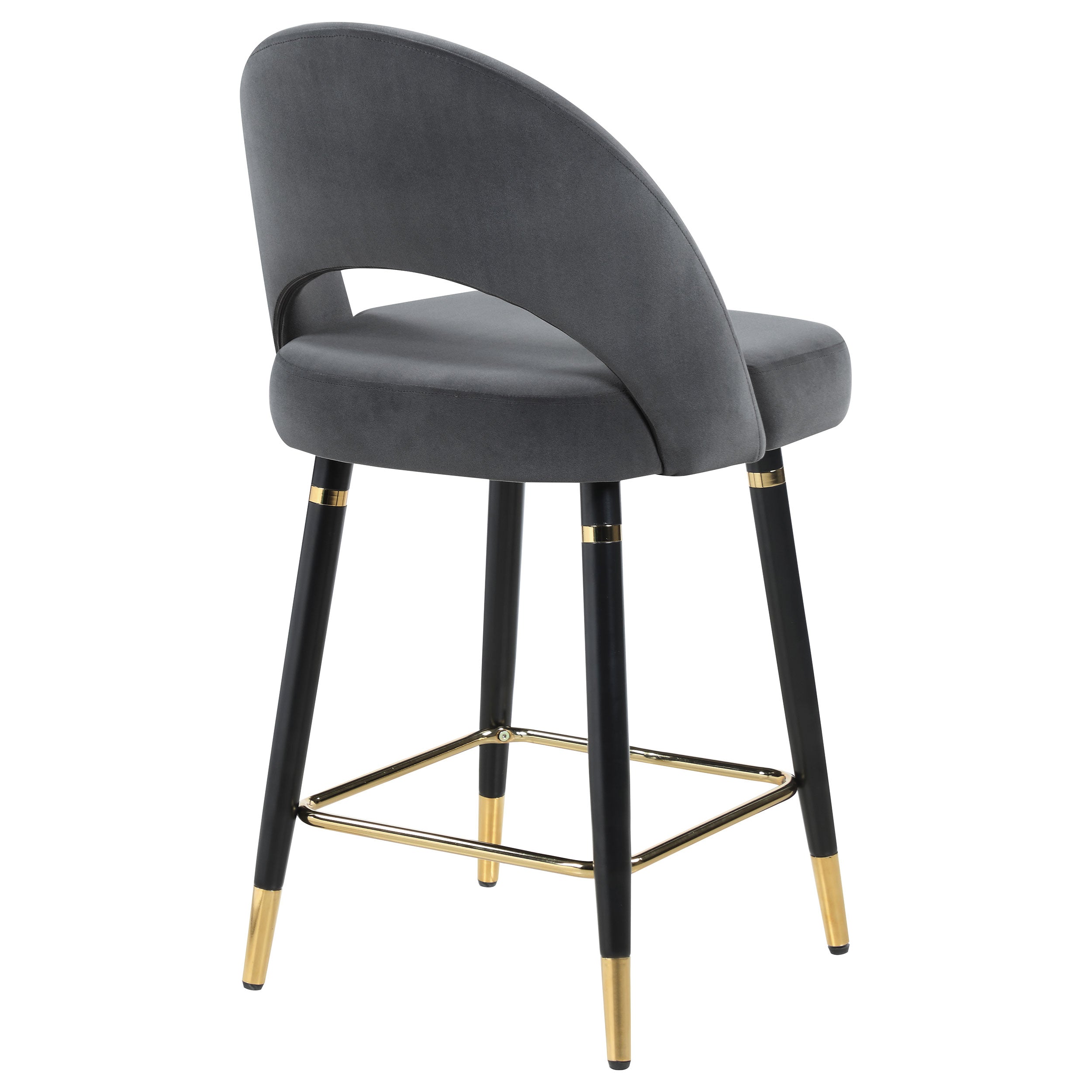 Lindsey Velvet Upholstered Counter Chair (Set of 2)