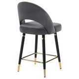 Lindsey Velvet Upholstered Counter Chair (Set of 2)