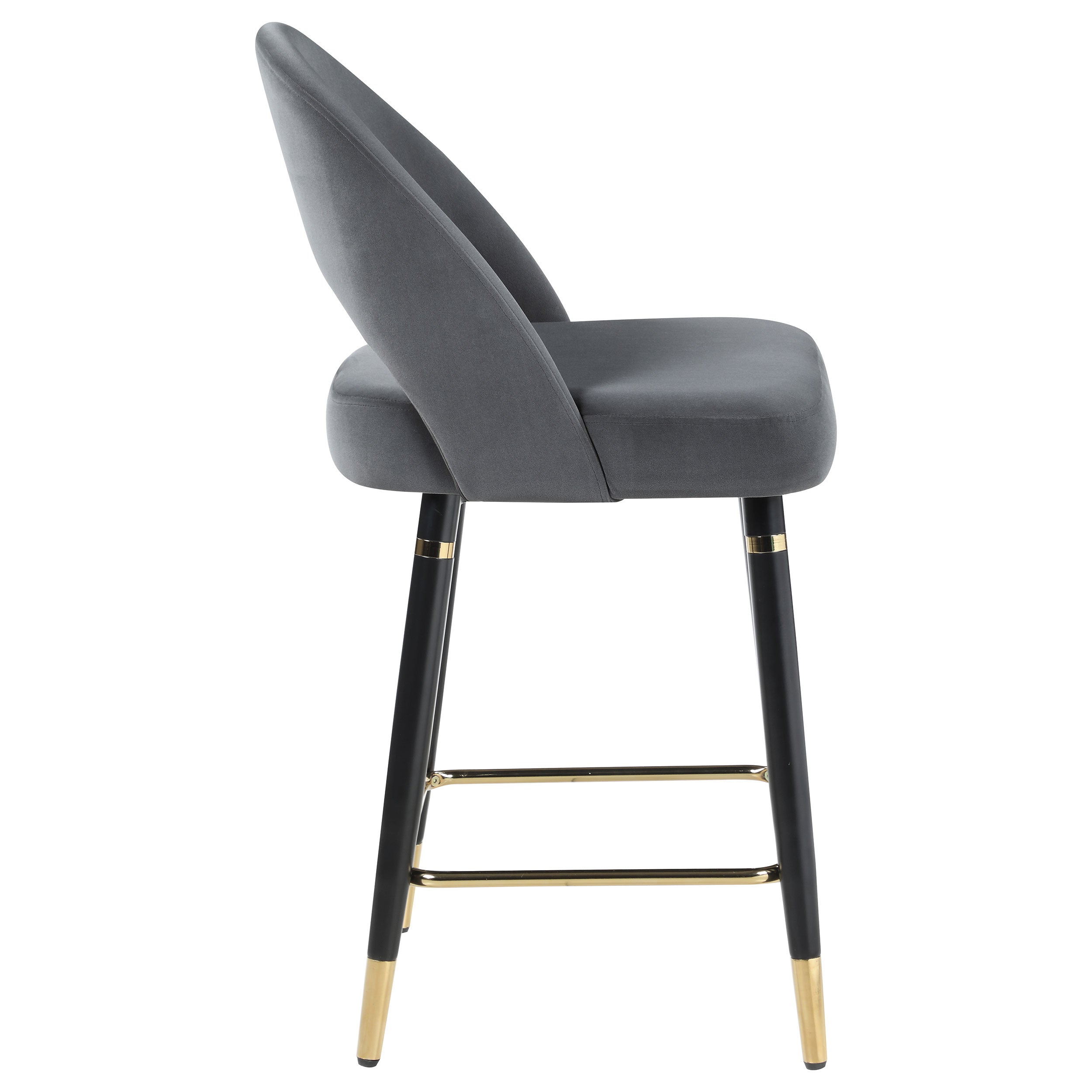 Lindsey Velvet Upholstered Counter Chair (Set of 2)