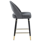 Lindsey Velvet Upholstered Counter Chair (Set of 2)